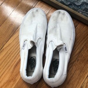 Classic vans white slip on